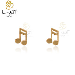 گوشواره طلا طرح نت موسیقی گوشواره طلا طرح نت موسیقی