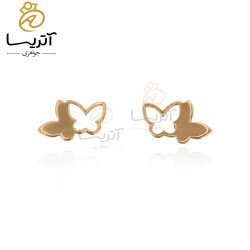 گوشواره طلا طرح پروانه دوگانه