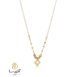 گردنبند طلا ترکیبی آویز گل (ga502)