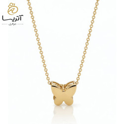 گردنبند طلا سه بعدی پروانه (ga518)