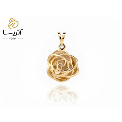 مدال طلا گل سه بعدی