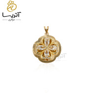 پلاک طلا طرح شبدر pe703 پلاک طلا طرح شبدر pe703