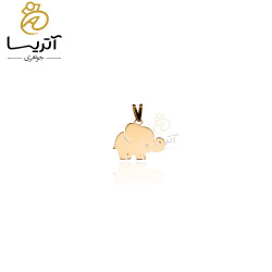 پلاک طلا طرح فیل فانتزی