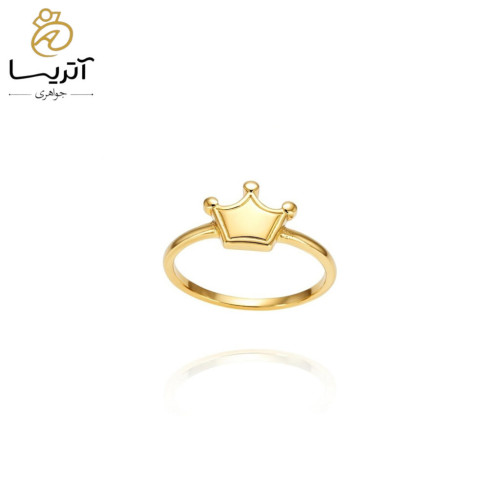 انگشتر طلا مینیمال مدل تاج کد an1206 مناسب برای استفاده روزمره و مجالس با طراحی شیک و مدرن