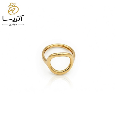 انگشتر طلا زنانه مدل دایره توخالی کد an1213 براق و شیک مناسب هدیه و استفاده روزمره