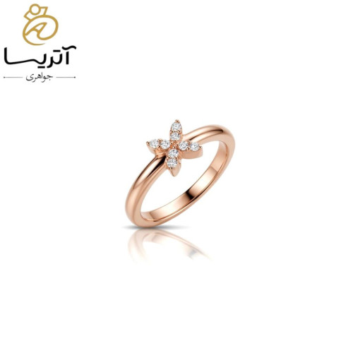 انگشتر طلا سولیتر زنانه طراحی شیک مناسب مجالس رسمی و روزمره با نگین درخشان و کیفیت بالا