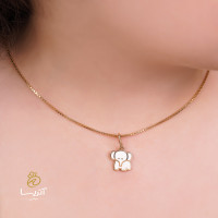 مدال فیل طلا زنانه طراحی ظریف مناسب هدیه شیک با کد pe413