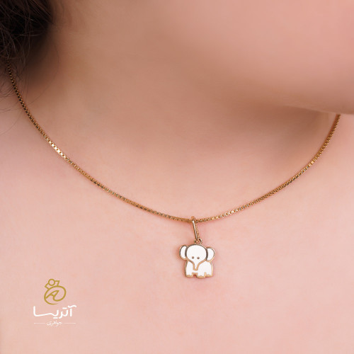 مدال فیل طلا زنانه طراحی ظریف مناسب هدیه شیک با کد pe413