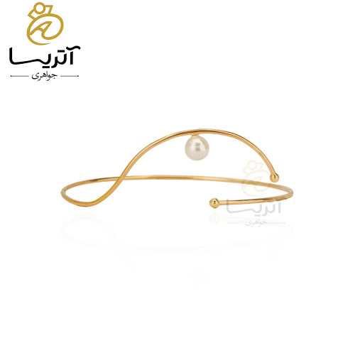 خرید بنگل طلا مروارید دار