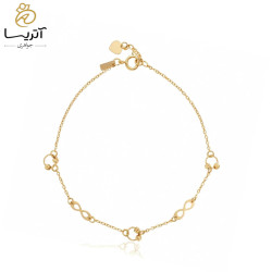 دستبند طلا زنجیری گوی و بی نهایت (daz450)