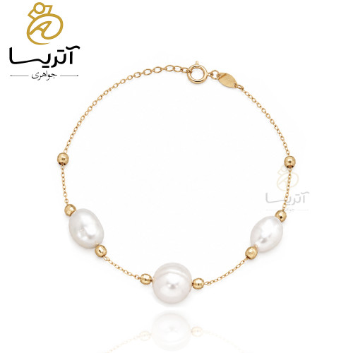خرید دستبند طلا مروارید البرنادو