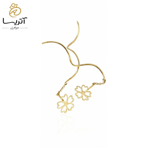 گوشواره طلا زنانه طرح گل پیچشی زیبا مناسب برای هدیه و استفاده روزمره کد go1303