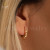 گوشواره طلا حلقه ای گارلن
