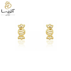 گوشواره طلا میخی طرح شکلات (ns504)