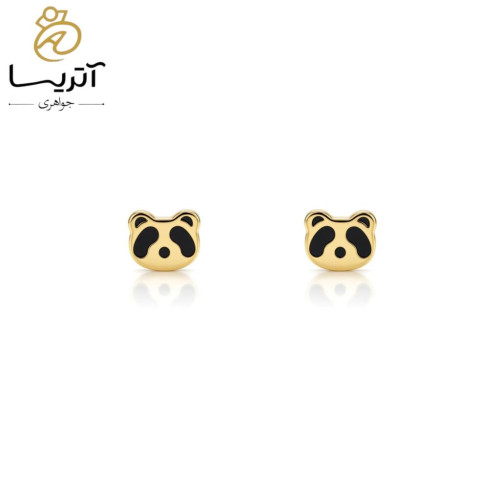 گوشواره طلا میخی طرح پاندا مناسب برای استفاده روزانه و هدیه دادن با طراحی جذاب و کیفیت بالا