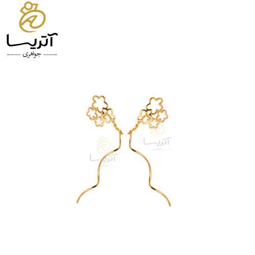 خرید گوشواره آویز طلا شکوفه