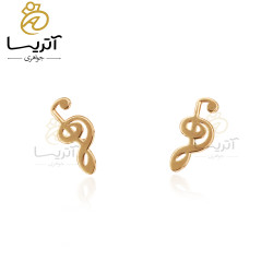 گوشواره طلا طرح نت موسیقی (کلید سل) گوشواره طلا طرح نت موسیقی (کلید سل)