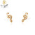 گوشواره طلا طرح نت موسیقی (کلید سل)