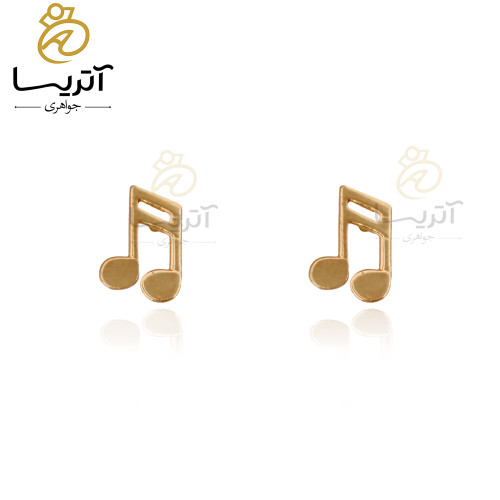 خرید گوشواره طلا طرح نت موسیقی