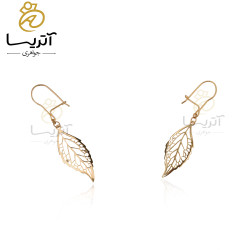 گوشواره طلا طرح برگ ns586 گوشواره طلا طرح برگ ns586