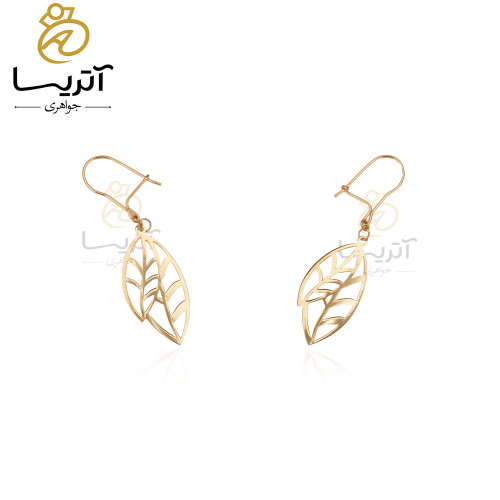 خرید گوشواره طلا طرح برگ ظریف