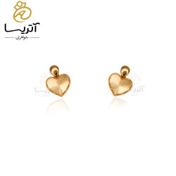 گوشواره طلا تراش قلب گوشواره طلا تراش قلب
