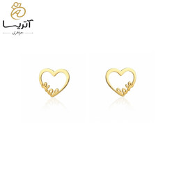 گوشواره میخی طلا قلب و لاو  sgo116