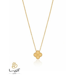 گردنبند طلا ونکلیف تک گل (ga164)