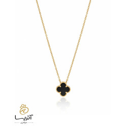 گردنبند طلا ونکلیف مشکی (ga344) گردنبند طلا ونکلیف مشکی (ga344)
