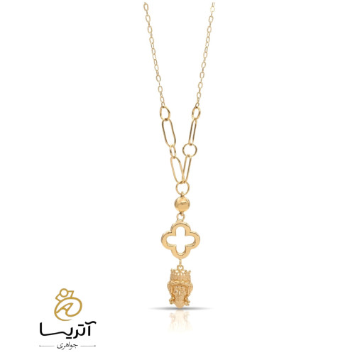 گردنبند طلا زنانه با آویز ونکلیف طراحی ظریف و لوکس مناسب استایل روزانه و مهمانی