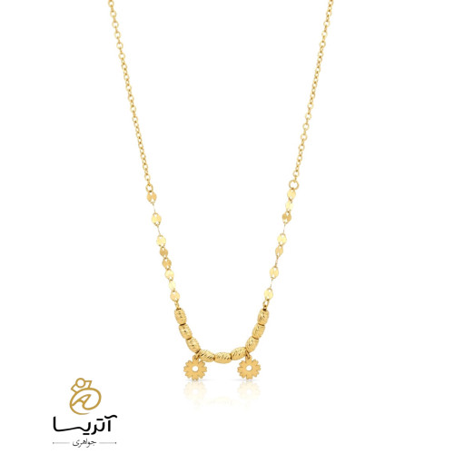 گردنبند طلا زنانه مدل البرترکیبی کد ga501 شیک و سبک مناسب استفاده روزمره و مجلسی