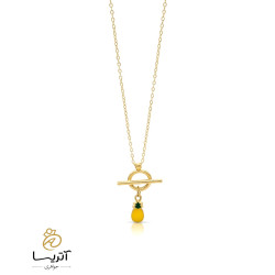 گردنبند طلا قفل تی آویز آناناس (ga505) گردنبند طلا قفل تی آویز آناناس (ga505)