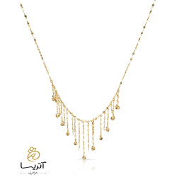 گردنبند طلا پولکی و گوی البرنادو (ga511)