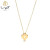 گردنبند طلا سه بعدی گل (ga515)