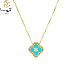 گردنبند طلا ونکلیف آبی (ga522)