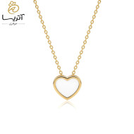 گردنبند طلا قلب سفید (ga524)