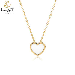 گردنبند طلا قلب سفید (ga524) گردنبند طلا قلب سفید (ga524)