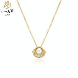 گردنبند طلا صدف و مروارید (ga525)