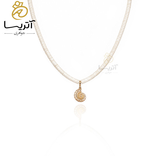 خرید گردنبند طلا مرواریدی حلزون