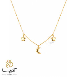 گردنبند طلا ماه و ستاره گردنبند طلا ماه و ستاره