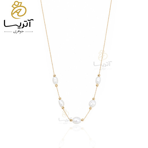 خرید گردنبند طلا مرواریدی البرنادو