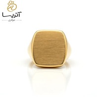 انگشتر طلا مردانه مربعی ساده شیک و لوکس انگشتر طلا مردانه با طراحی صفحه مربعی ساده مناسب استایل رسمی و روزمره