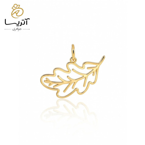 مدال طلا با طرح برگ زیبا و براق مناسب برای هدیه یا استفاده روزانه در مهمانی های رسمی و غیر رسمی