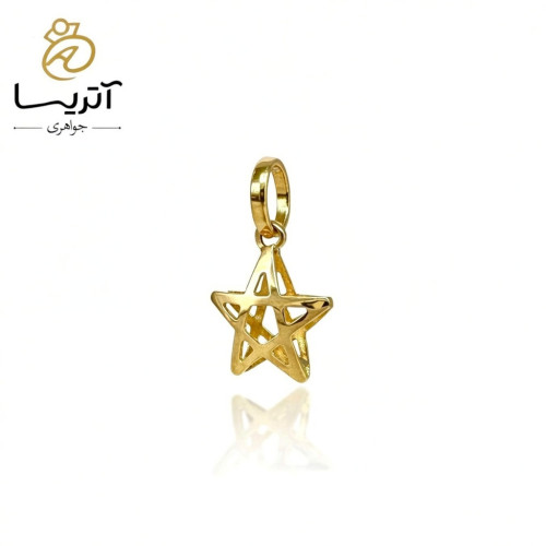 مدال طلا ستاره سه بعدی توخالی براق و ظریف مناسب برای هدیه دادن و استفاده روزمره طراحی منحصر به فرد و مدرن