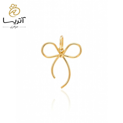 مدال طلا زنانه طرح پاپیون با نگین های درخشان مناسب برای هدیه و استفاده روزمره کد pe908