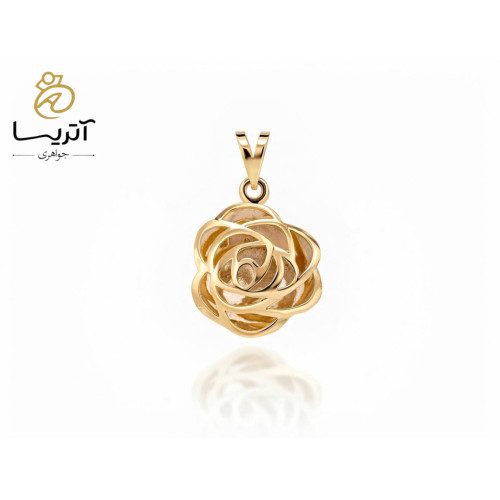 مدال طلا زنانه طرح گل سه بعدی شیک و زیبا مدال طلا طرح گل سه بعدی مناسب برای هدیه و استفاده روزانه با طراحی شیک و کیفیت ساخت بالا