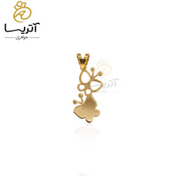 پلاک طلا طرح پروانه ns571