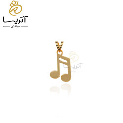 پلاک طلا طرح نت موسیقی
