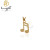 پلاک طلا طرح نت موسیقی