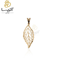 پلاک طلا طرح برگ